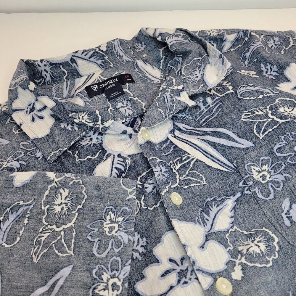 Cremieux Classics Blue Hawaiian Reverse Weave‎ Shirt, XXL